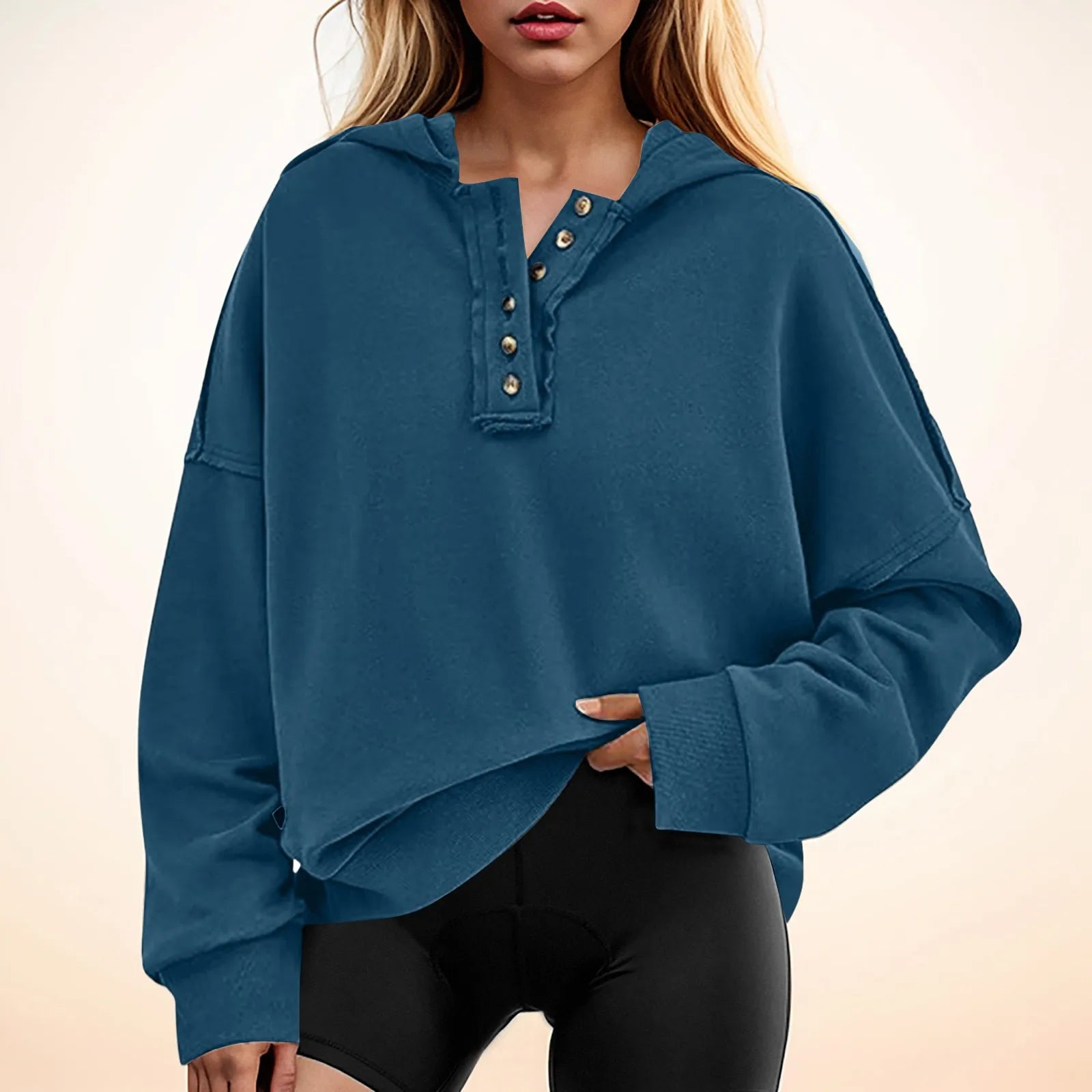 Button Up Neck Sweatshirt American Gothic Fashion Couple Hoodie 2024 New Style Sweatshirt Unisex Long-Sleeved Hoodie Ropa Barata