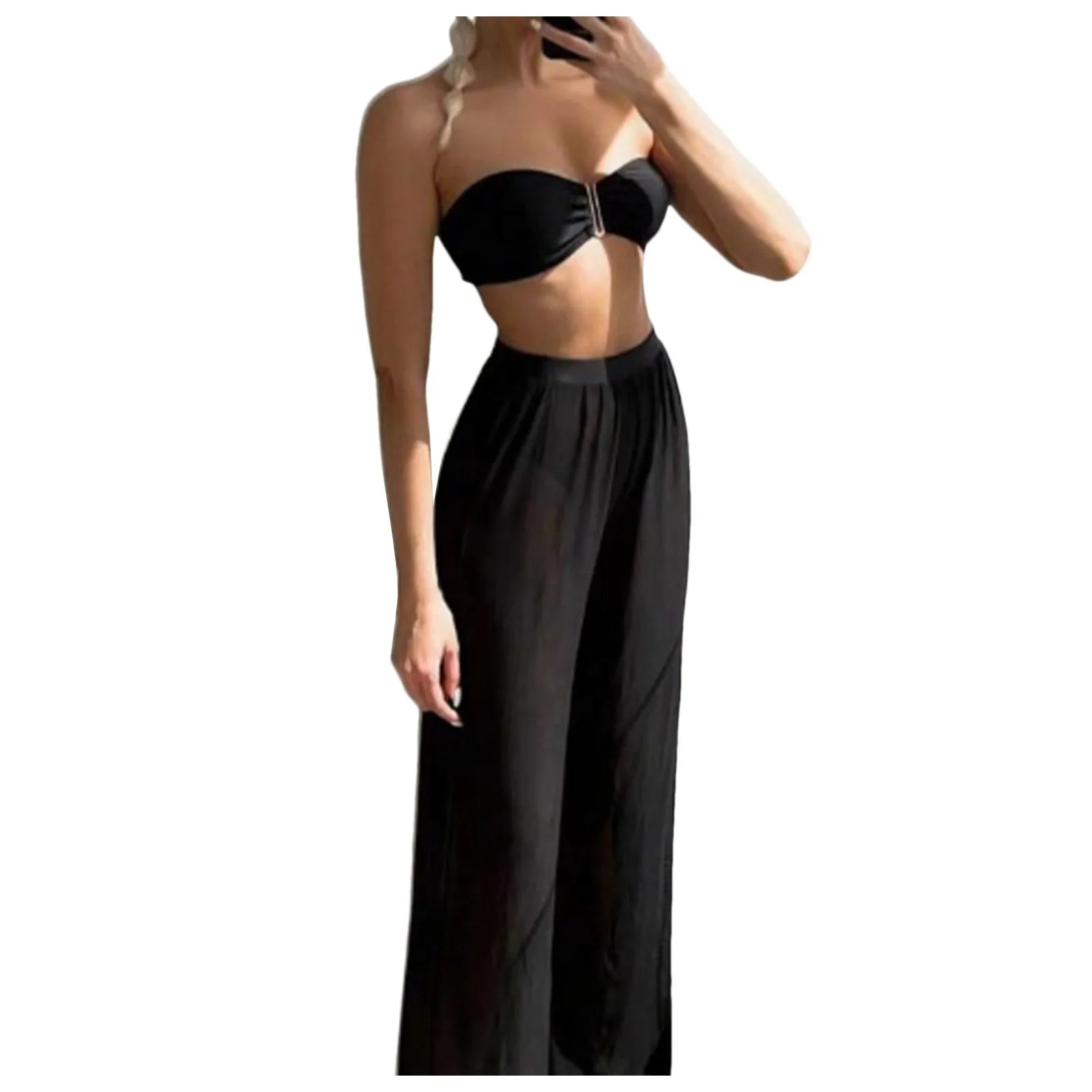 Sexy High Leg Cut Ribbed Bikini Women Swimwear Sexy Ladies Split Strap Adjustable Bandage Style Brazilian Swimwear Beachwear